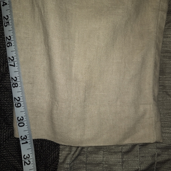 NWOT Denim & Co. Linen Blend Straight Leg Pants L Beige Pull On A396097 Women - Picture 10 of 10